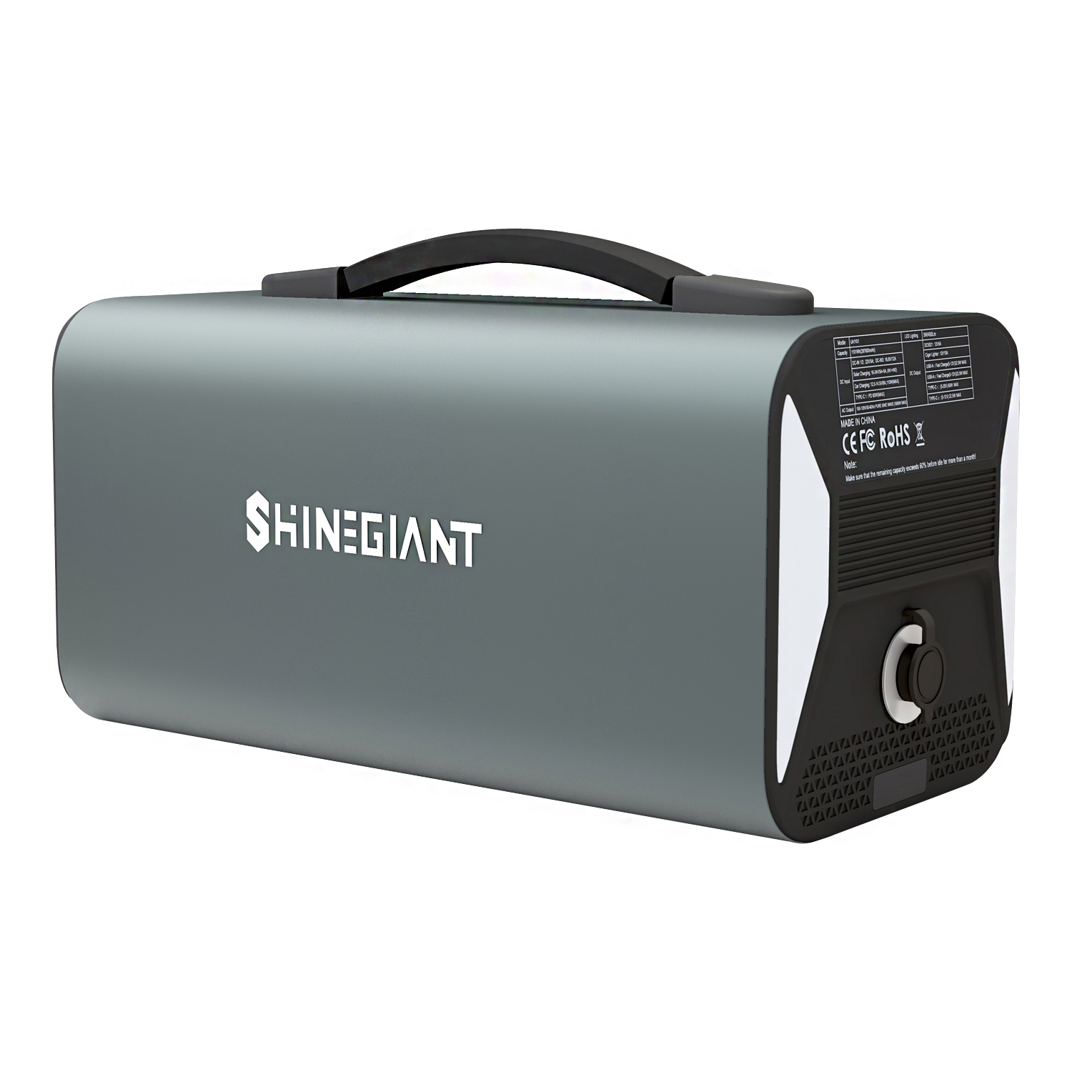Shinegiant I 高性能 I 1000W 1000Wh キャンプ用ポータブル発電所