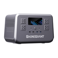 Shinegiant SG500P I ワイヤレス充電 I 500W 500Wh LiFePO4 バッテリー ポータブル パワー ステーション